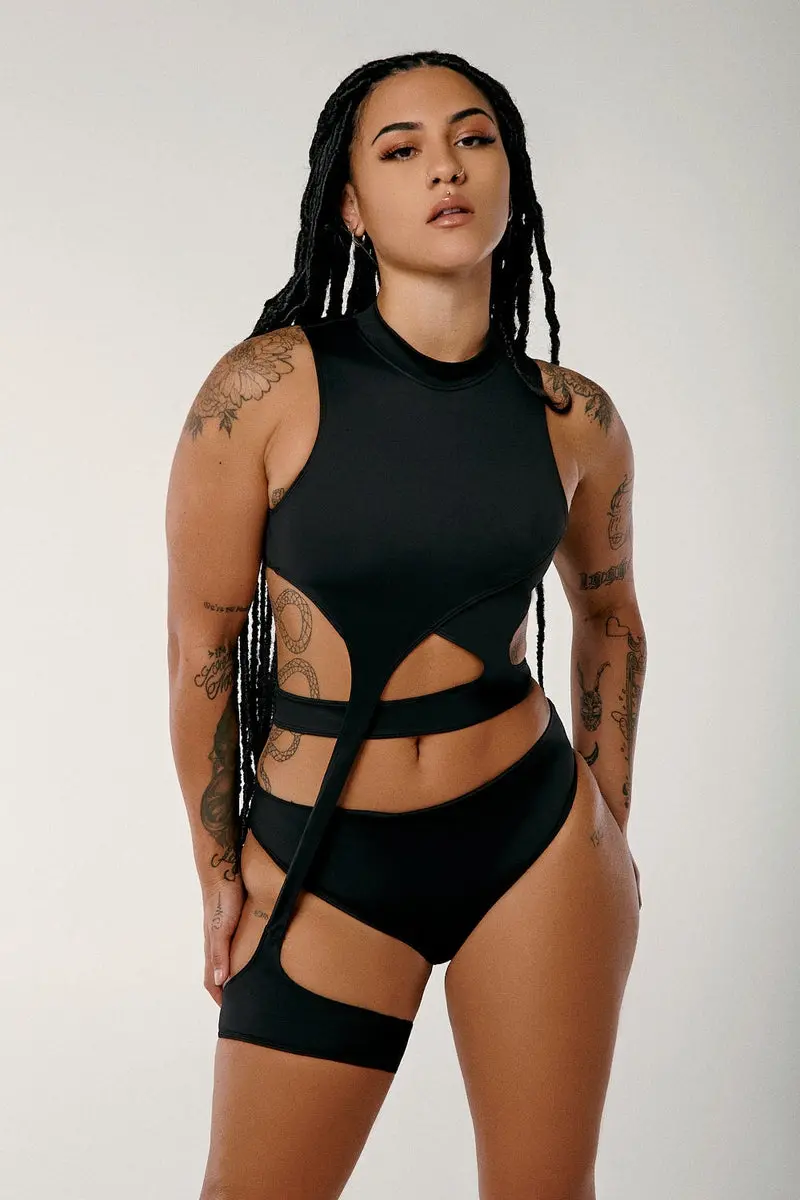 Cxix Dopamine High Waisted Bottoms - Black 1