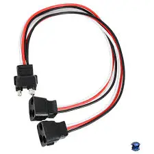 #86101 3 Prong Wire Plug, 1 Male Split To 2 Female Plug 1
