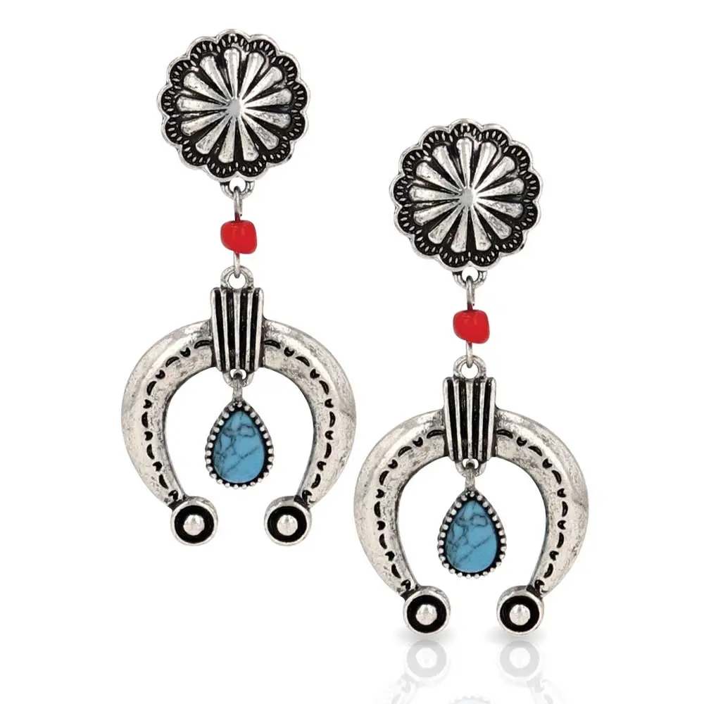 Swaying Squashblossoms Attitude Earrings- Montana Silversmiths 1