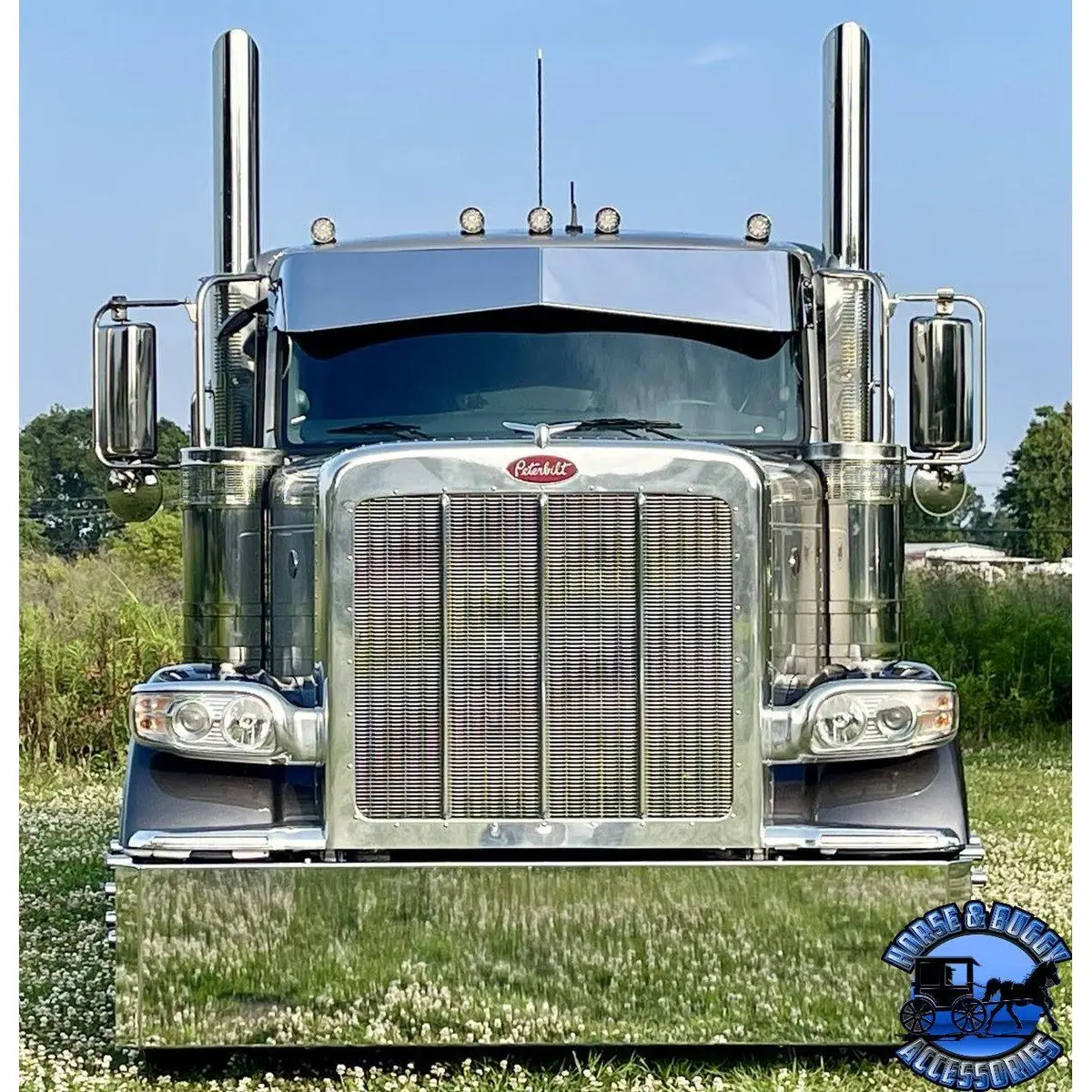 Rollin Low 13X9 Reverse Bowtie Visor 2.1M (Kenworth T680, T880, W990) (Peterbilt 567, 579, 589)  #3004 1
