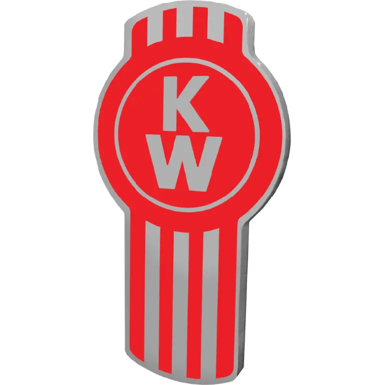 Kenworth Emblem Chrome/Red (440) 1