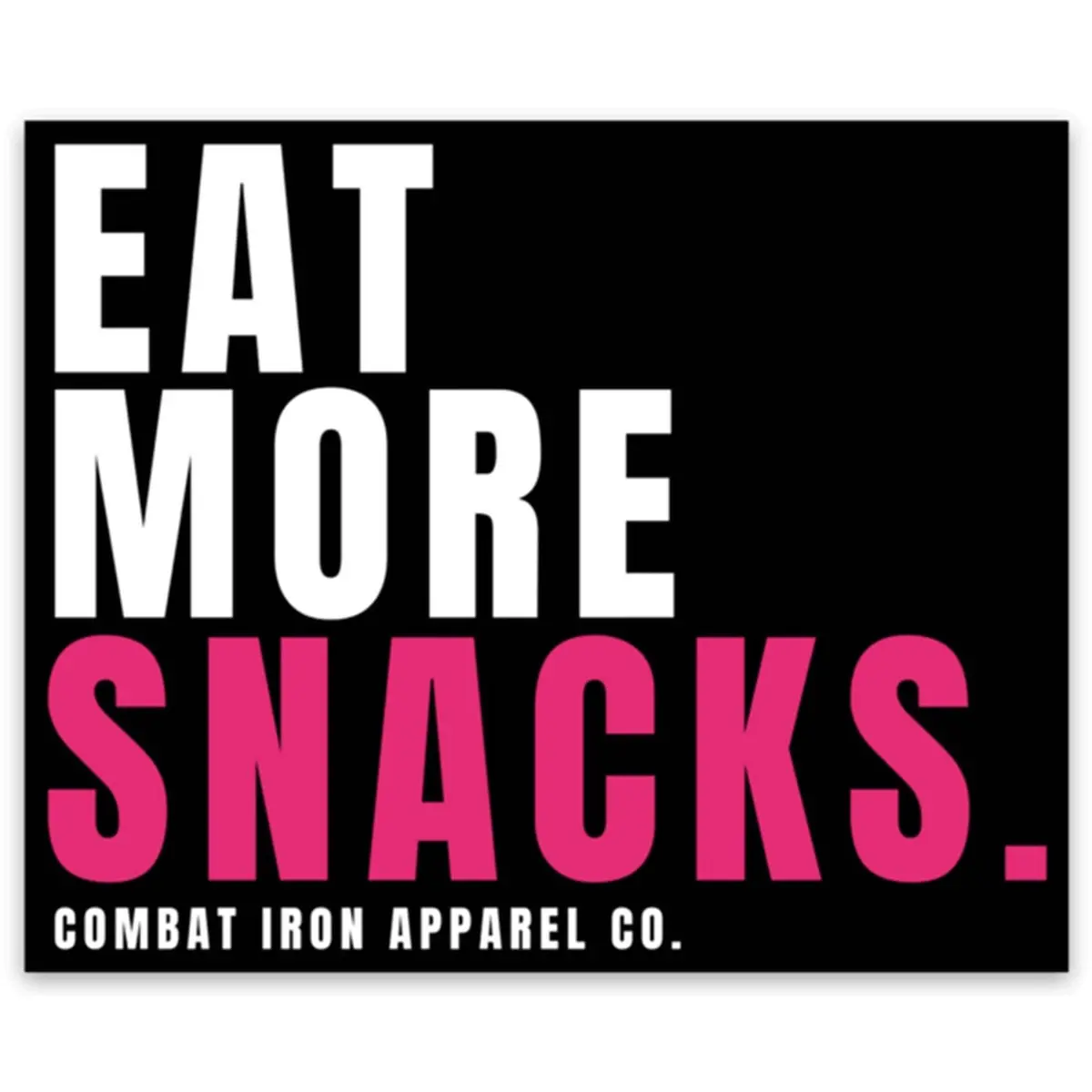 Eat More Snacks Stacked Square Decal 1