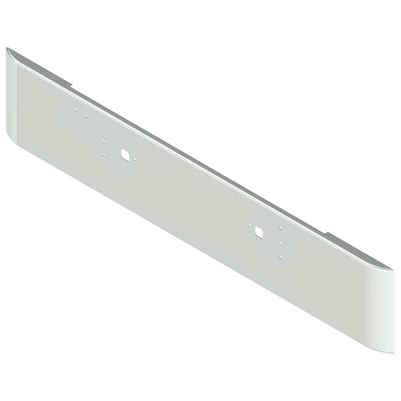E-Ei-0010-06 18'' International(Coe 9670 Conv. 9370 & 9300)Rolled End Bumper W/ Tow & Bolt Holes 1