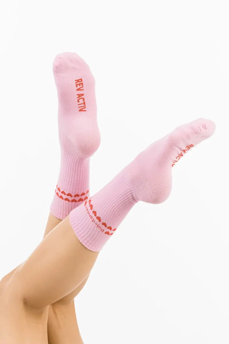 Rev Activ Mini Heart Socks - Pink 1