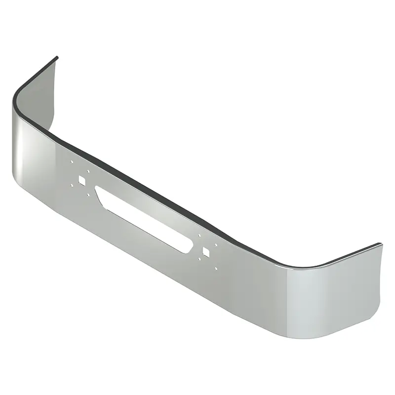 E-Ep-0011-17 18'' International 9100,9200,9400 Bumper W/Tow & Bolt Holes & Set Back Axle & Air Dam (1997 & Newer) 1