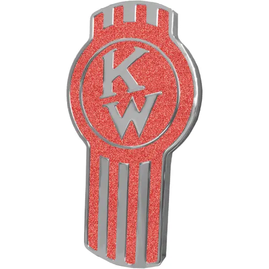 Kenworth Emblem Engraved Old Style Red Metallic 481 1