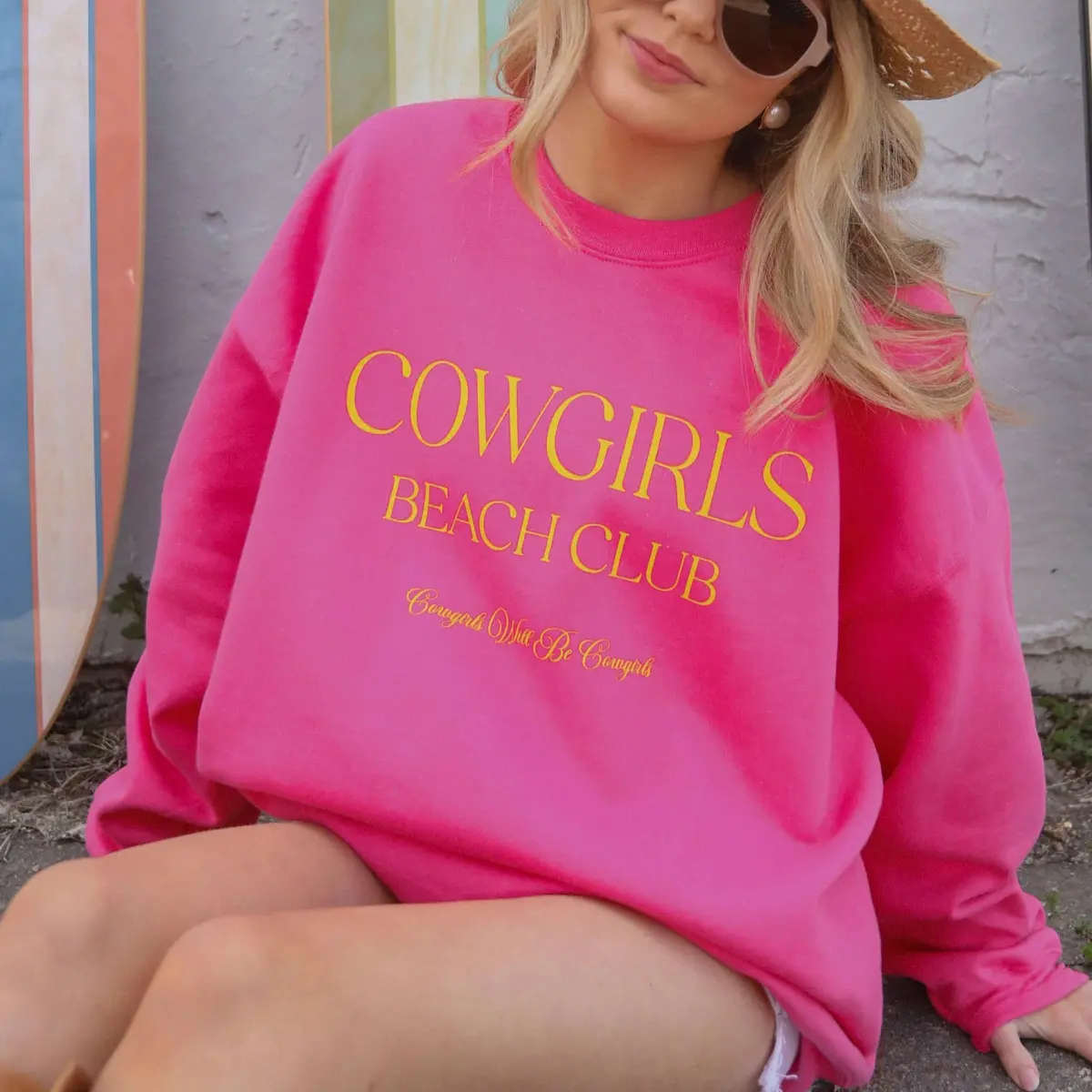 Cowgirls Beach Club Sweatshirt Gift For Coastal Cowgirls 1