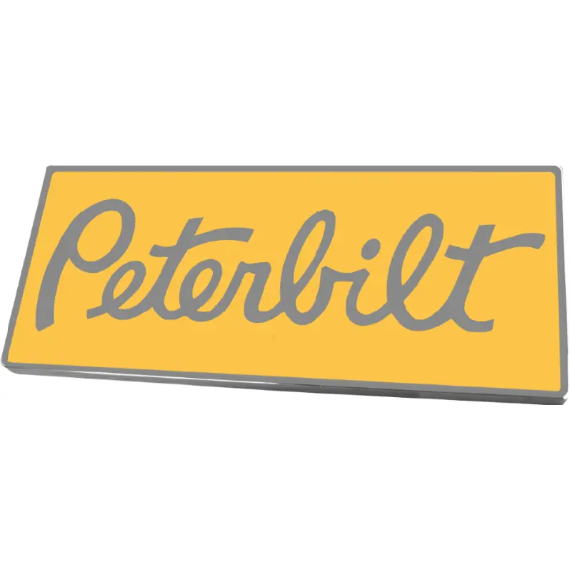 Peterbilt Rectangular Emblem Yellow 220 1