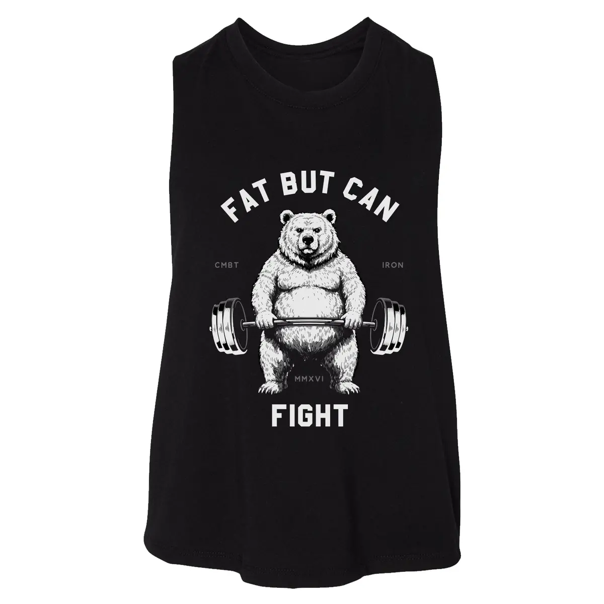 Fat But Can Fight Women's Tank Crop Top 1