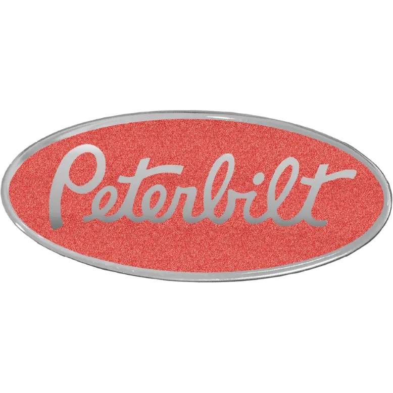 Peterbilt Metallic Red Oval Emblem 481 1