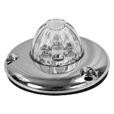 Legendary 1-1/2 Inch Watermelon Light W/ Flat Bezel- Amber Led / Clear Glass Lens 11002Ca-3 1