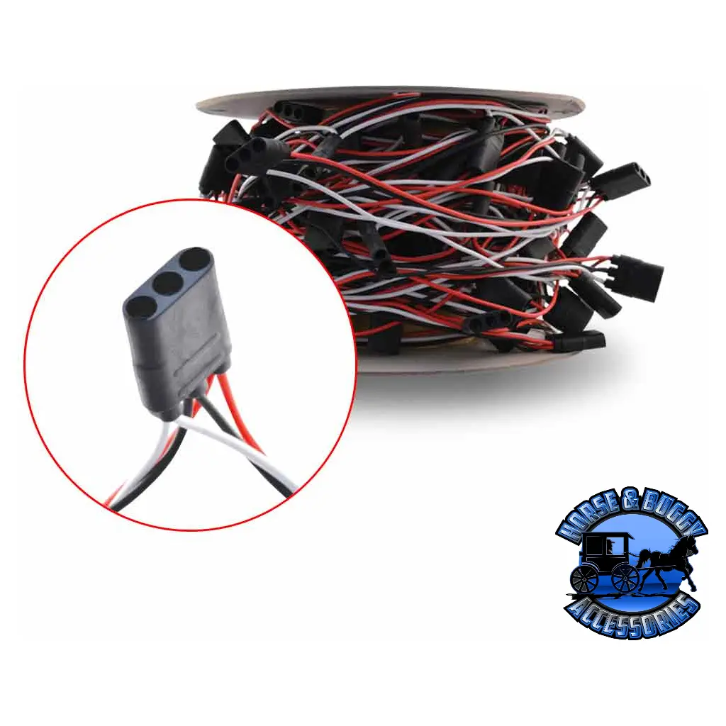 T608 Female Wire Harness With 8″ Connector Spacing – Triple Bullet Plug | 100 Ft. Spool (131 Plugs) 1