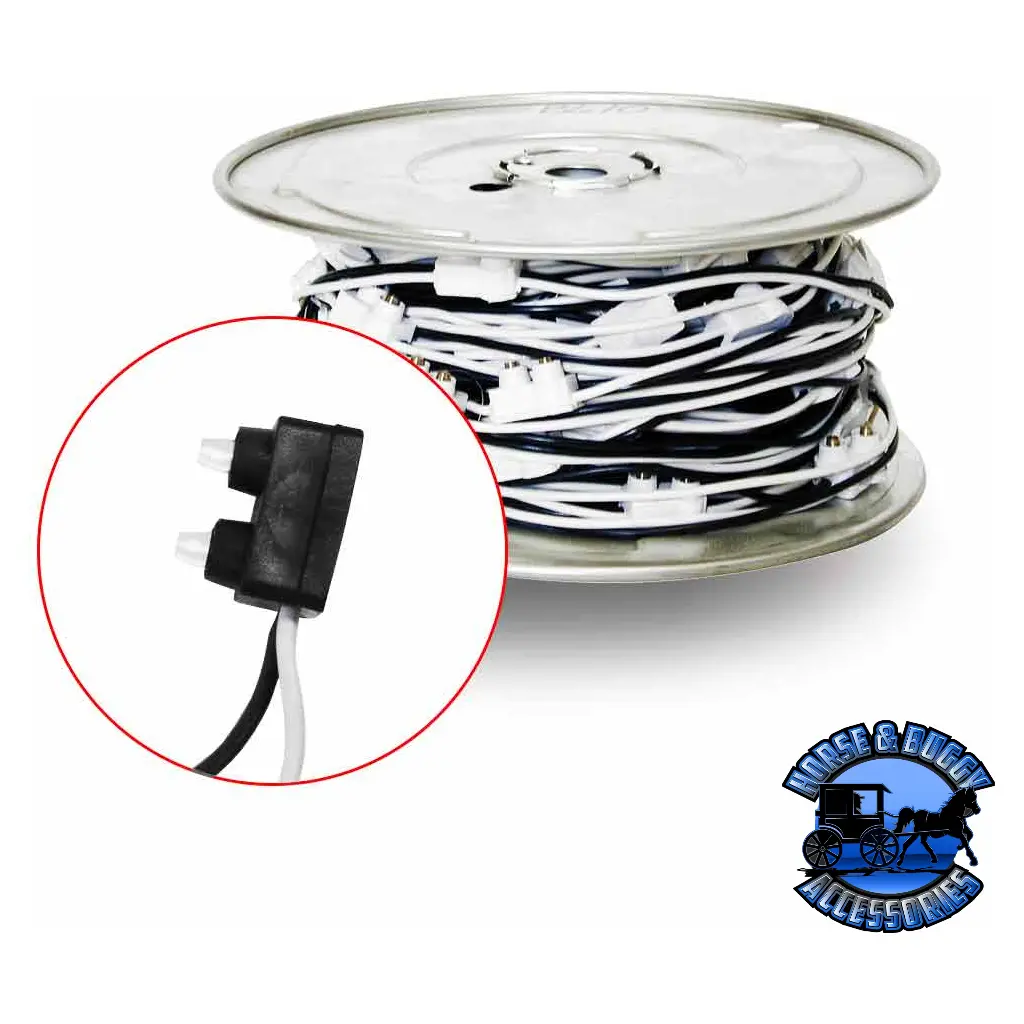 B607 Male Wire Harness With 4″ Connector Spacing – 2 Prong | 100 Ft. Spool (234 Plugs) 1