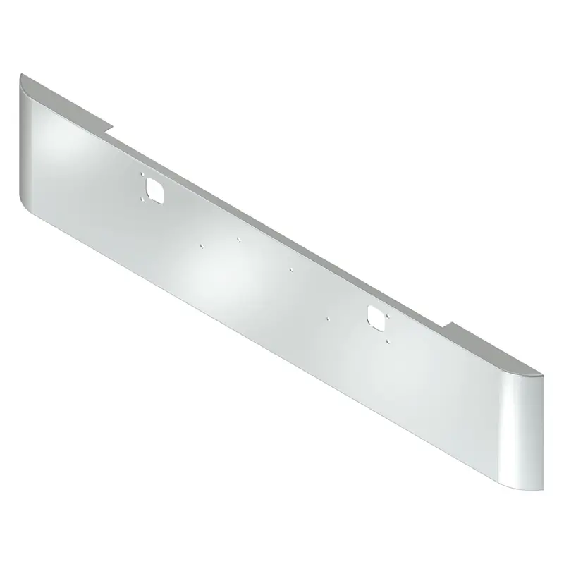 E-Fj-0010-06 1989 And Later Kenworth W900s 18" Texas Square 7 Ga Steel Chrome Bolt Holes, Tow Pin Holes 1