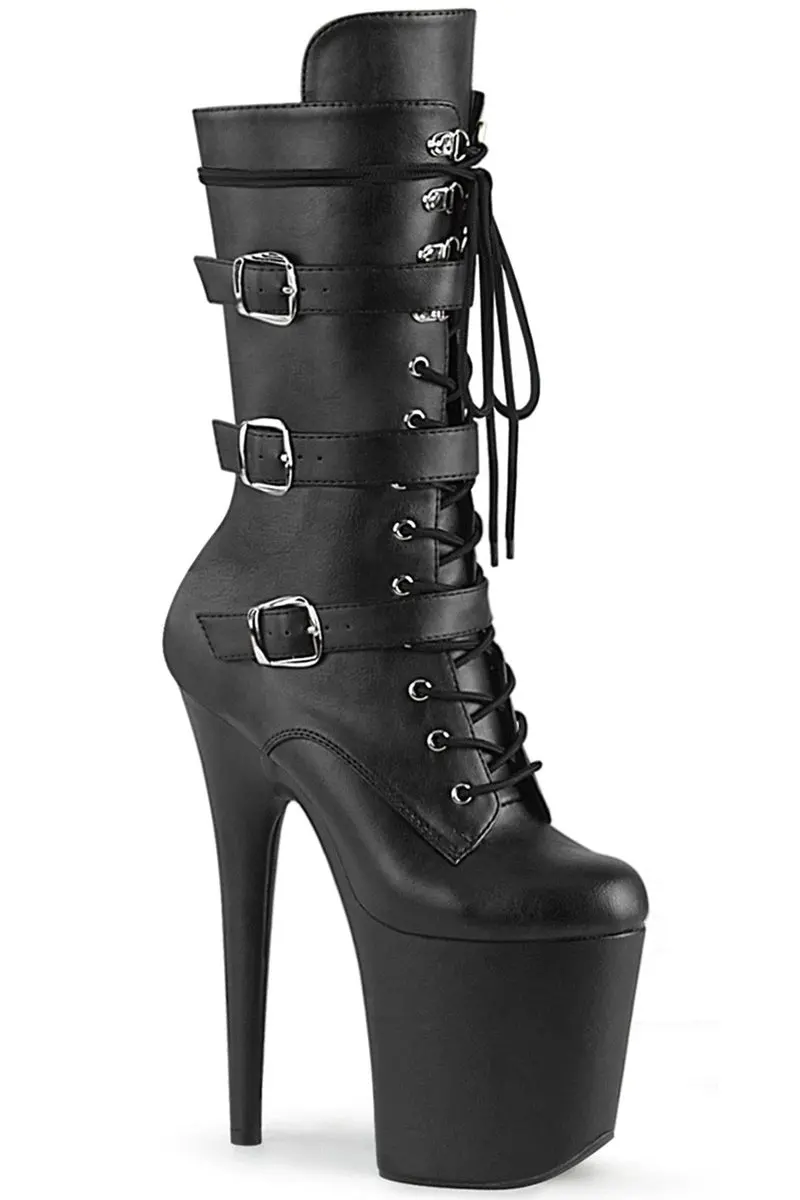 Pleaser Usa Flamingo-1053 8Inch Boots - Matte Black 1