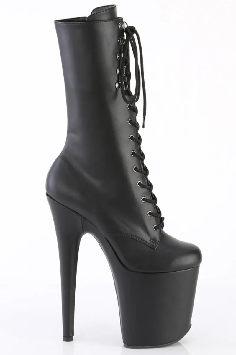 Pleaser Usa Flamingo-1054 8Inch Boots - Matte Black 1