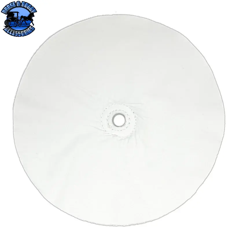 10" Full-Disc Center-Stitch Mirror Shine Buffing Wheels For Metal Finishing (Loose Ply With 1/2" Arbor Hole) (5 Pack) (Choose Ply) 1