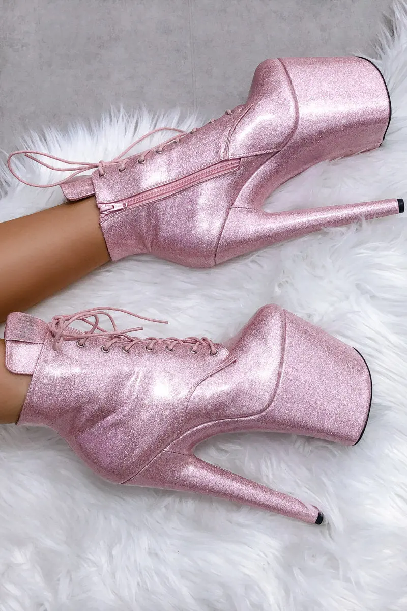 Hella Heels The Glitterati 8Inch Ankle Boots - Sugarbaby 4