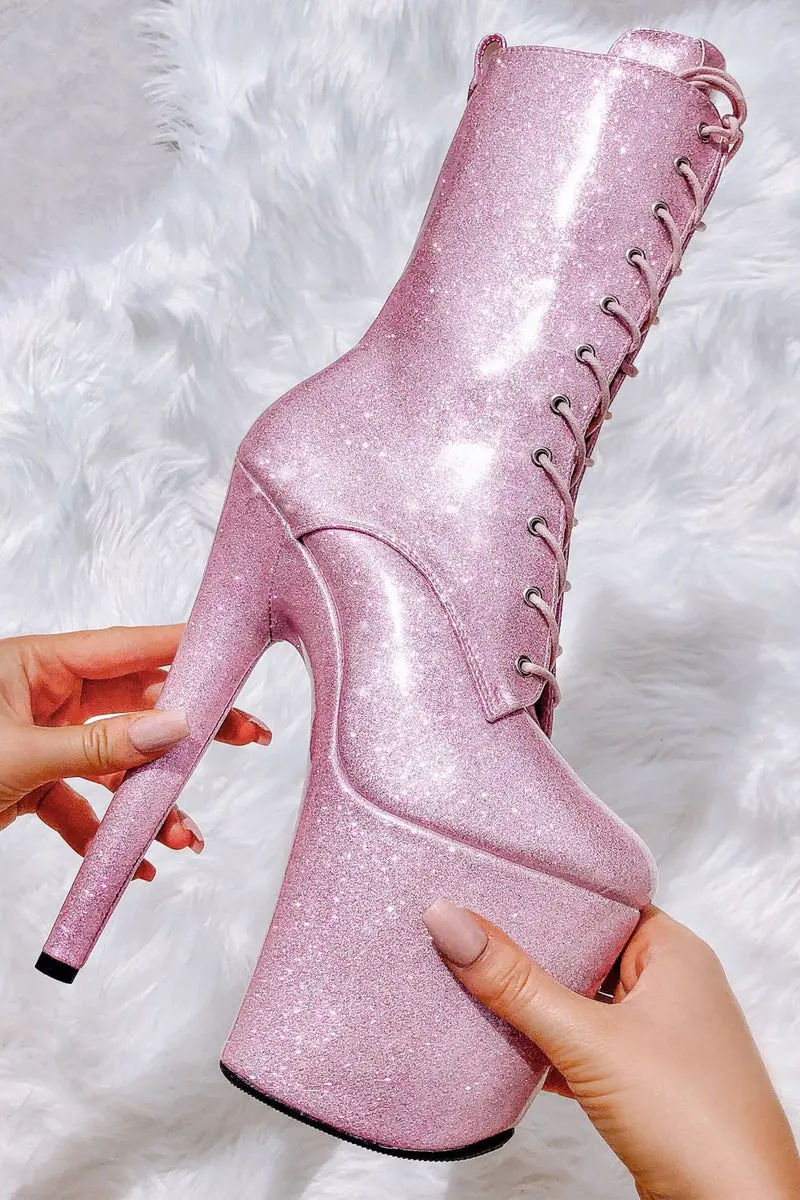 Hella Heels The Glitterati 8Inch Boots - Sugarbaby 4