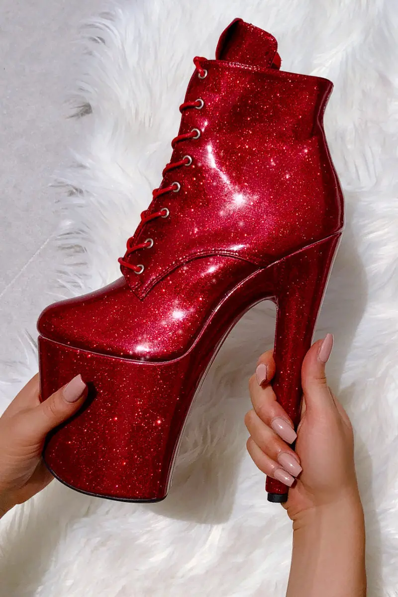 Hella Heels The Glitterati 8Inch Ankle Boots - Kansass 1