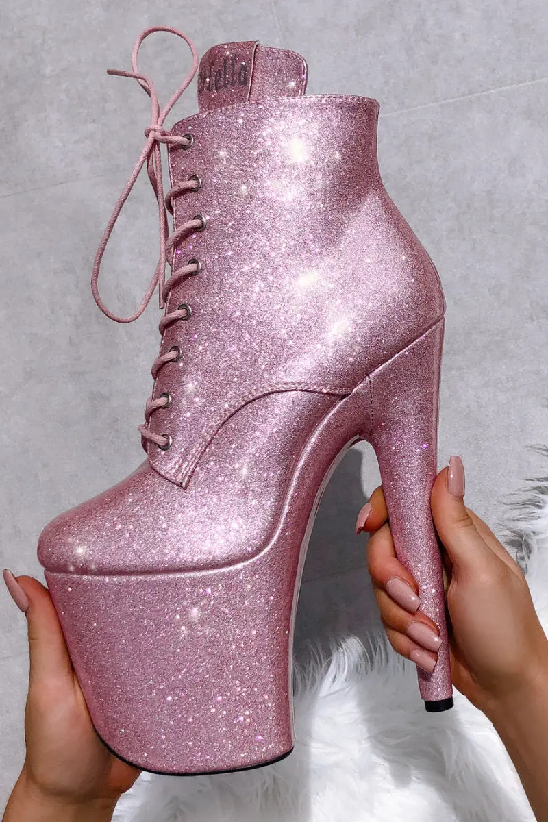 Hella Heels The Glitterati 8Inch Ankle Boots - Sugarbaby 2