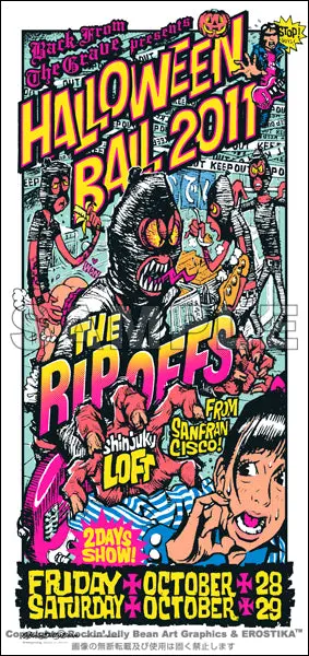 "The Rip Offs Japan Tour 2011" Silk Screen Print 1