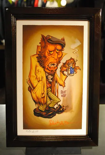 "Beat Wolf" Giclee Print On Paper *Framed 1