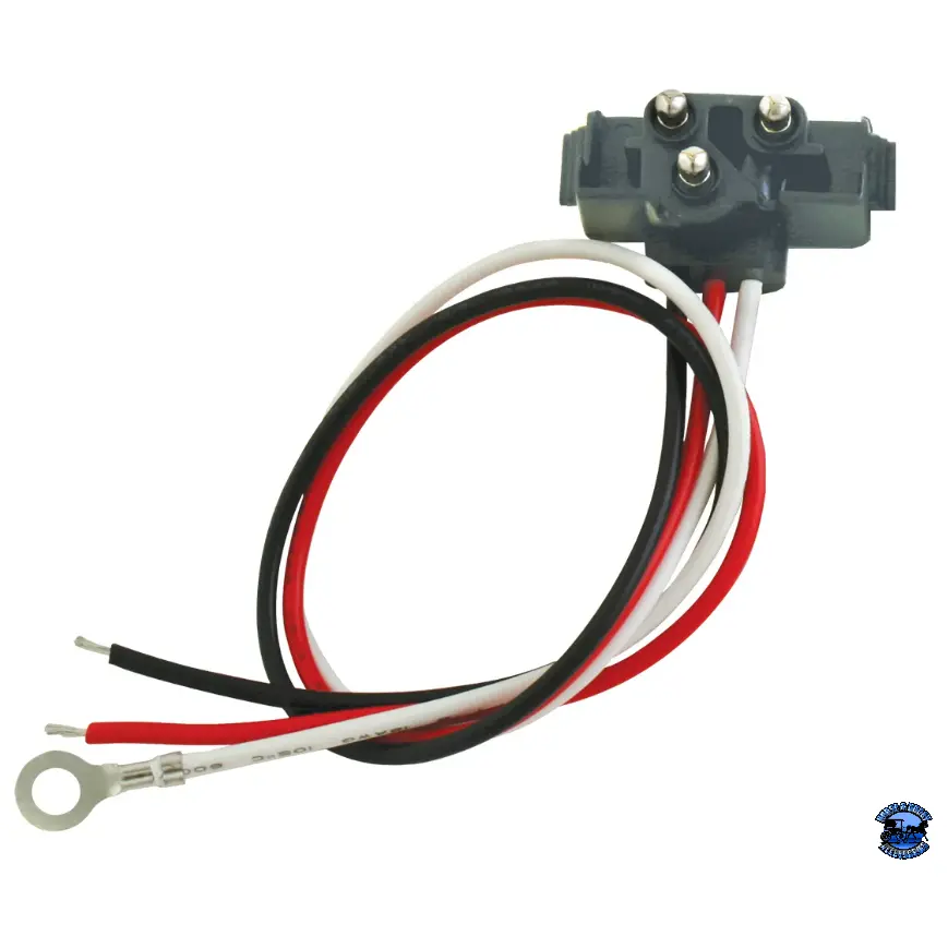 Grand General Right Angle (Male 3-Prong) Light Plug With 11" Lead Wire #80783 1