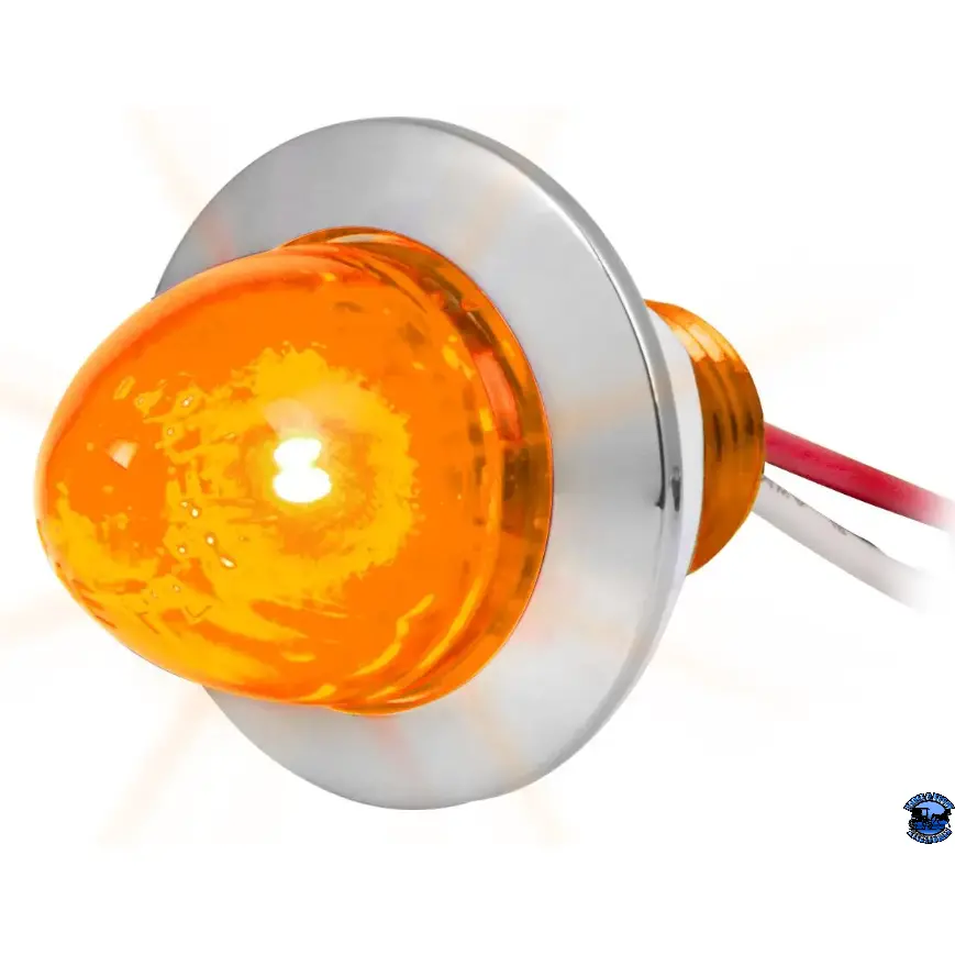 Grand General 1" Mini Push/Screw Watermelon Led  Light With Chrome Plastic Bezel 1