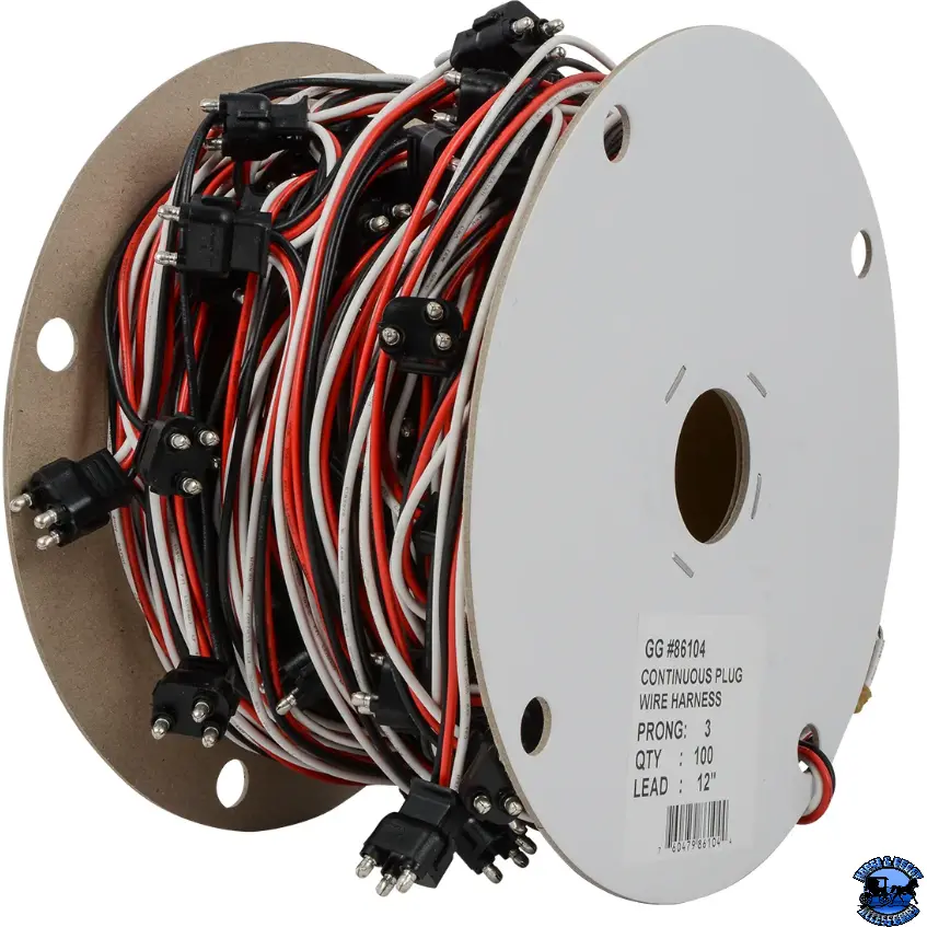 Grand General Continuous 3-Prong Straight Light Plug Wire Harness Roll 86104 1
