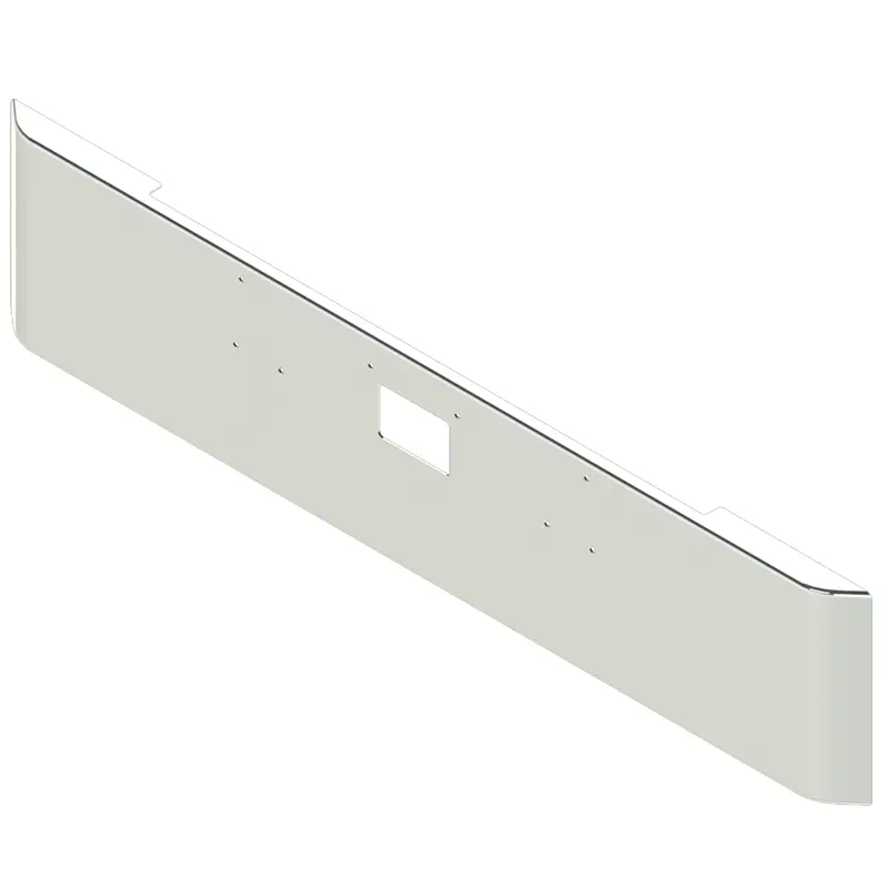 E-Hc-0010-41 20'' Pete 379 Rolled End Bumper W/Tow & Bolt Holes 1