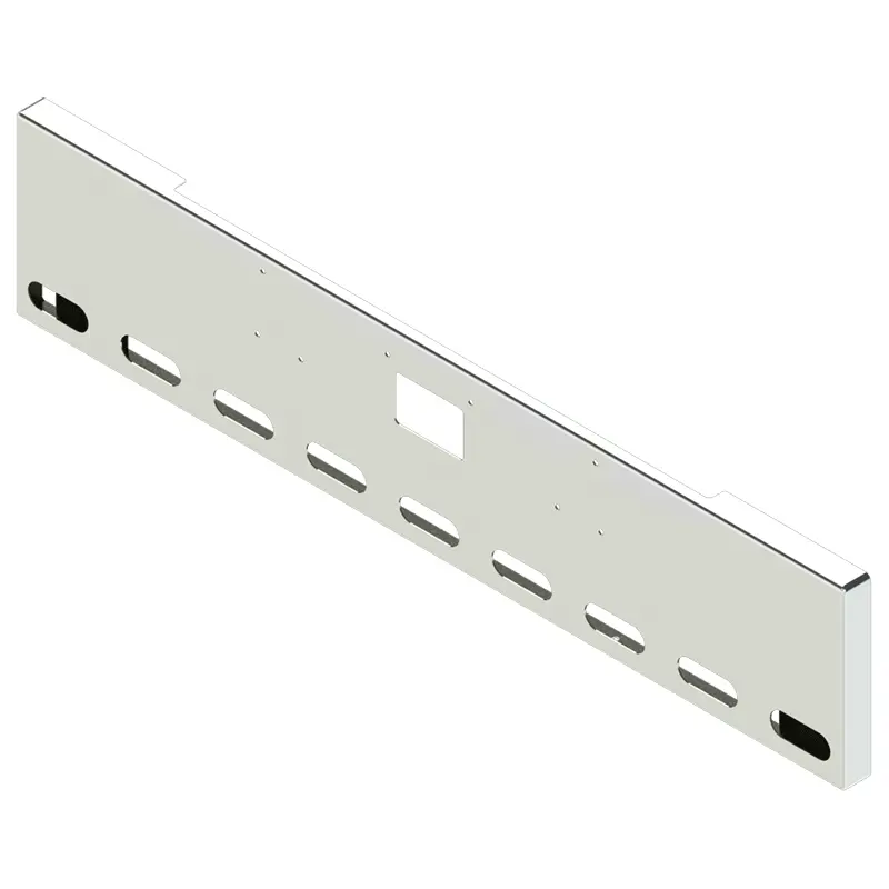 E-Hc-0010-51-009 20'' Pete 379 Boxed End Bumper W/Tow & Bolts Holes & 9 Oval Light Holes 1