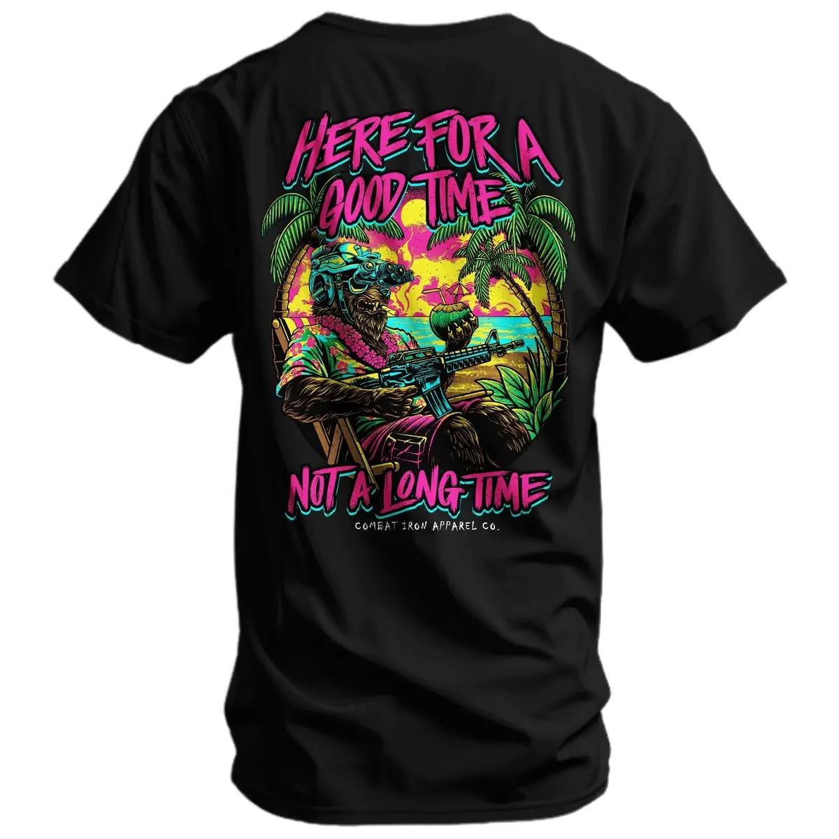 Here For A Good Time. Not A Long Time. Retro Summer Edition Men's T-Shirt 1
