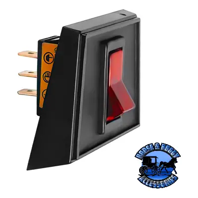 Up-98363 Red Illum Rocker In Panel Mount Combo 20 Amp 12V S.P.S.T. On/Off 1 Set. 1