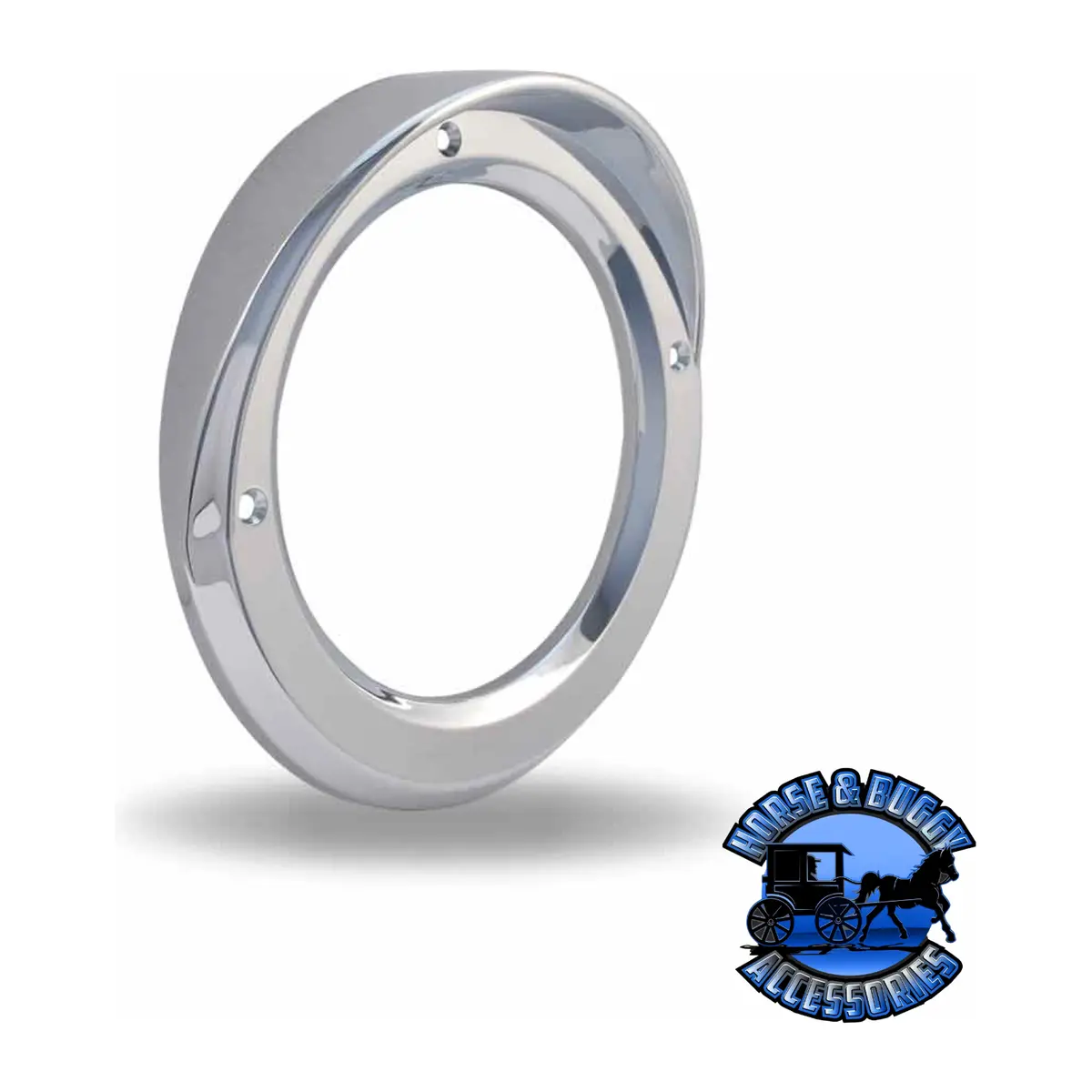 Tbez-4Ch2 4″ Screw On Round Bezel With Visor – Chrome Abs Plastic 1
