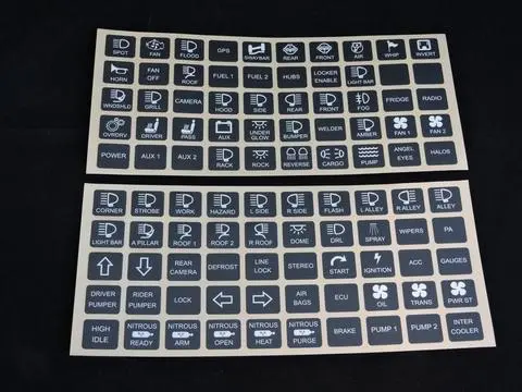 Horizontal Switch Legends For S8100 System 1