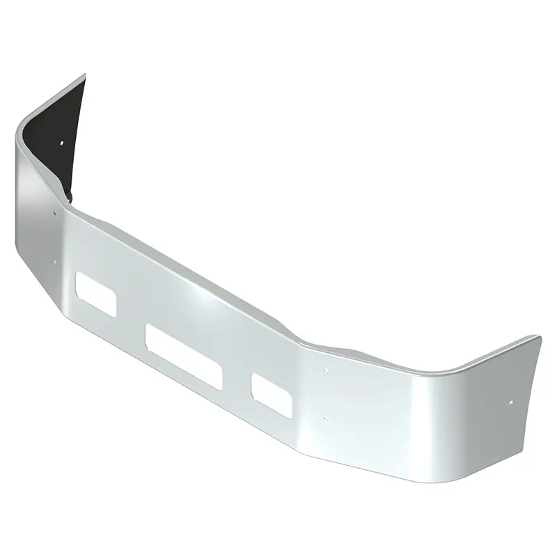 E-Hs-0210-17 18'' Pete 387 Set Back Axle Bumper W/ Bolt, Step & Fog Light Holes (2002-2010) Brackets Included 1