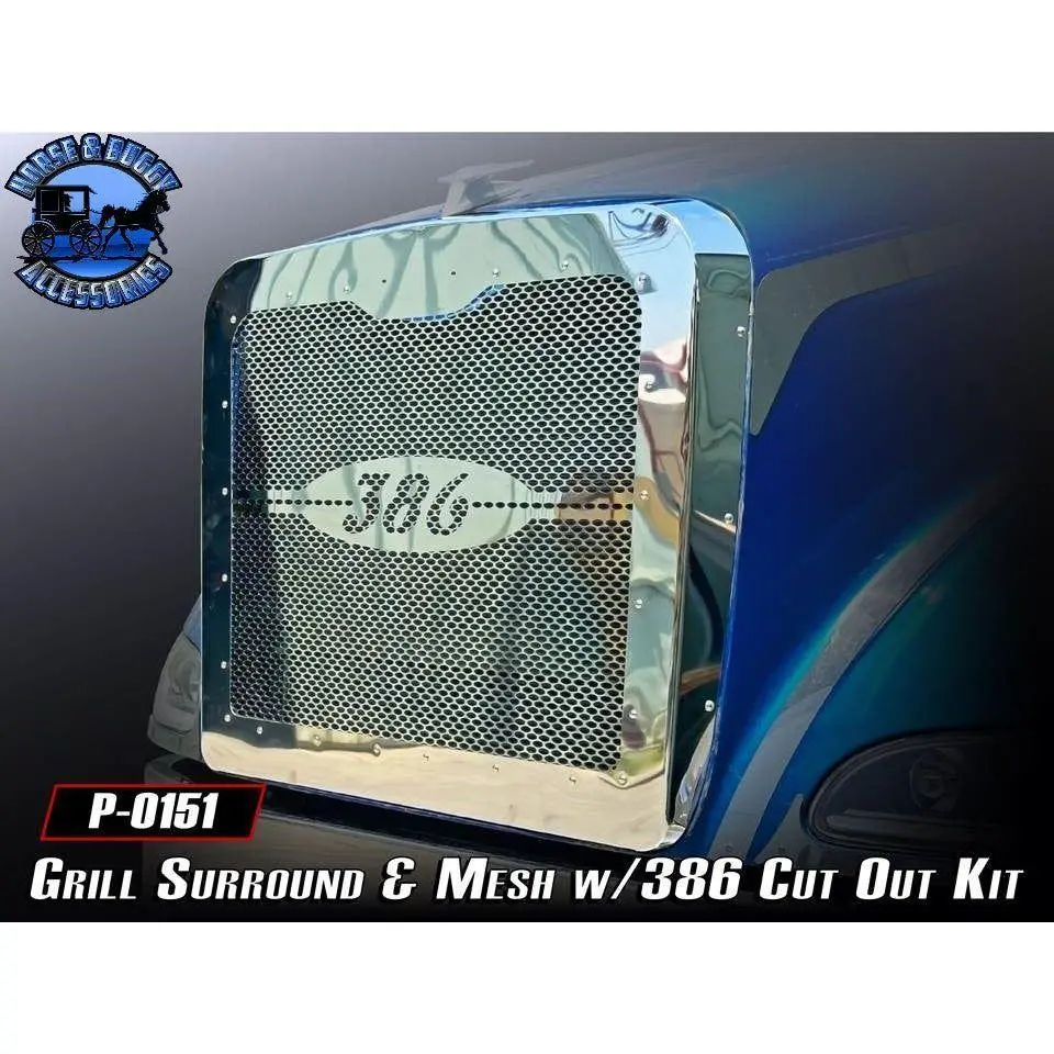 Peterbilt 386 Front Grill Kit Surround With Insert (All Years) Aranda 1