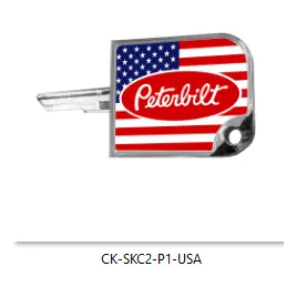 Ck-Skc1-P1-Usa Rectangular Big Key Cover, Pb Logo - Us Flag Red/Chrome 1