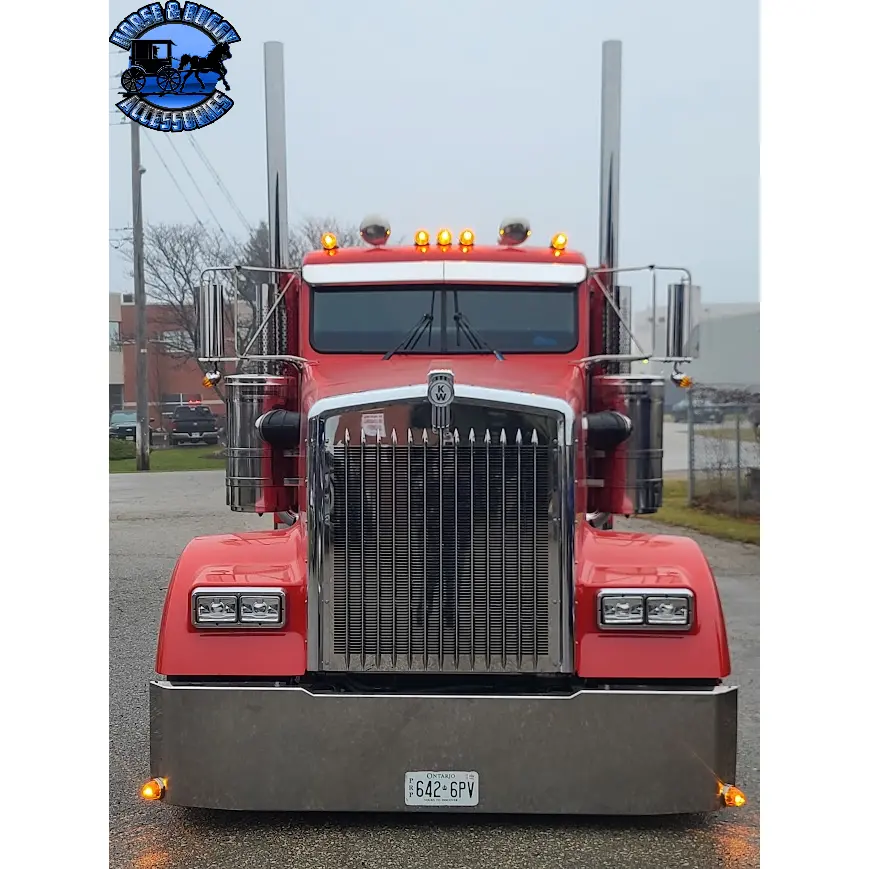 #Kwfg-Oe-20-5 Flat Glass Kenworth Visor (Old School) 5" Drop (Colorado Style) 1