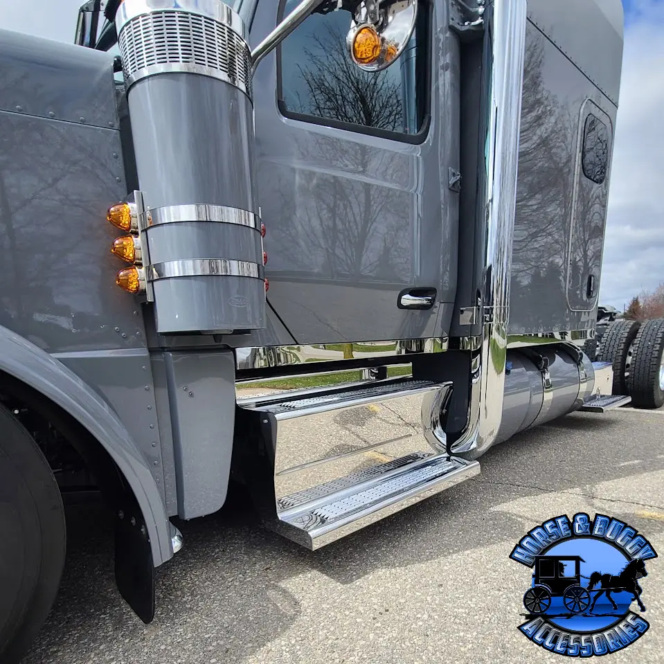 Peterbilt 589 (Choose Box Style) 1 Piece Dpf And Battery Stepbox Covers(Step Pads Sold Separately) 1