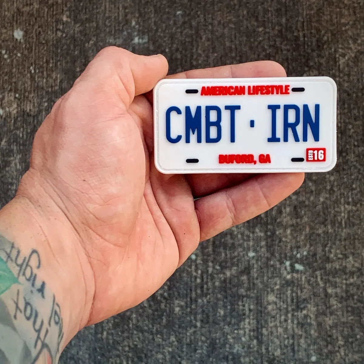 Cmbtirn American Lifestyle License Plate 3D Pvc Patch 1
