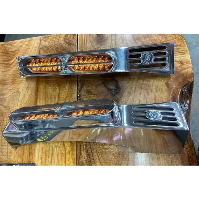 Peterbilt 379 359 Front Jj Fender Bracket Polished Aluminum Usa Made #009-02-379 (01-161000) 1