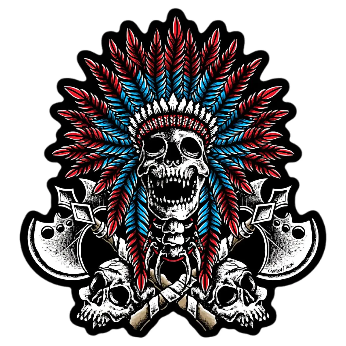 Warrior Spirit Indian Head Decal 1