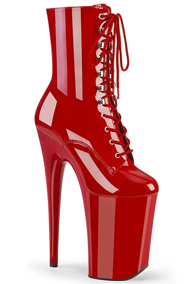 Pleaser Usa Infinity-1020 9Inch Boots - Patent Red 1