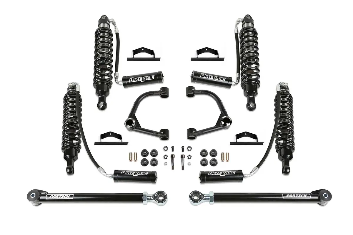 Fabtech - 3″ Uniball Uca Lift Kit – Front Dirt Logic 2.5 Resi Coilovers & Rear Dirt Logic Resi Coilovers 1