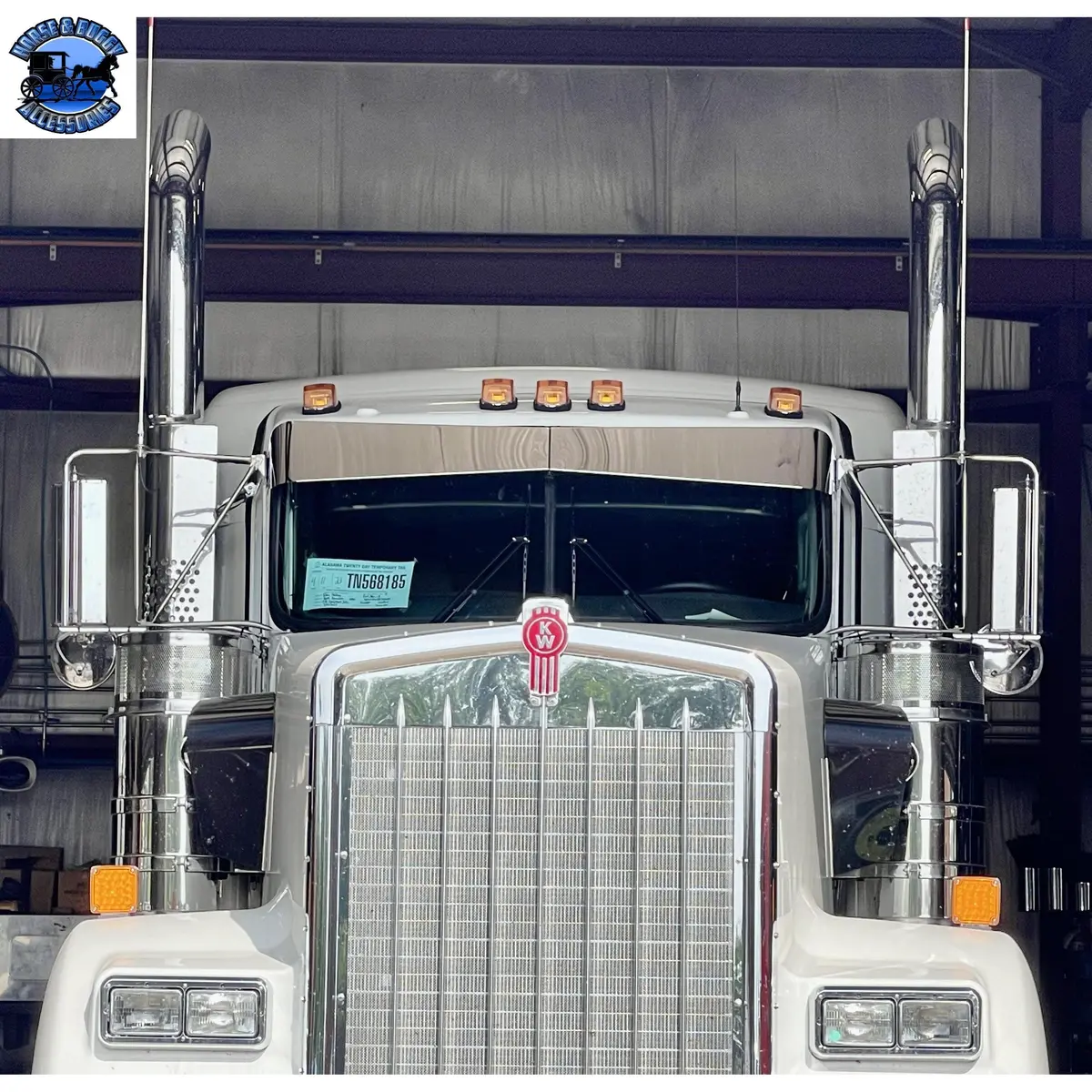 Rollin Low Kenworth 9" X 6" Bowtie Visor Fits-Aero Cab Models #2022 1