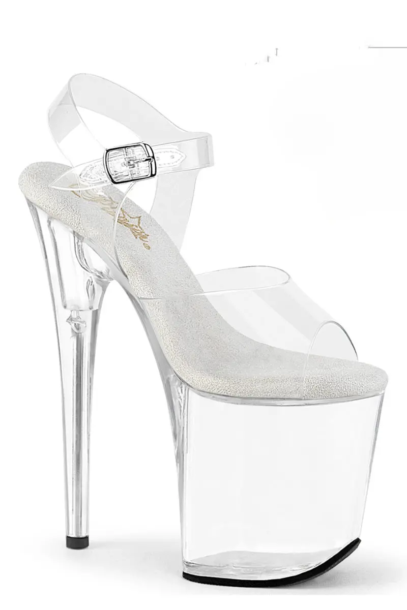 Pleaser Usa Flamingo-808Prem 8Inch Premium Stilettos - Clear 3