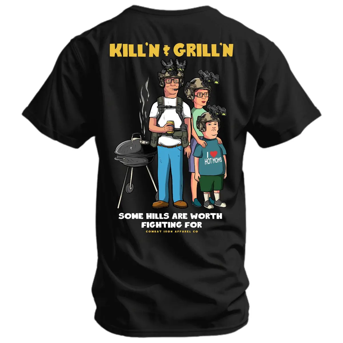 Kill'n & Grill'n | Some Hills Are Worth Fighting For Men's T-Shirt 1