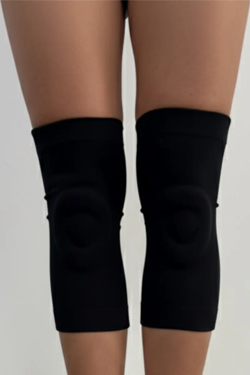 Pole Addict Sticky Grip Gel Kneepads - Volcanic Black 1